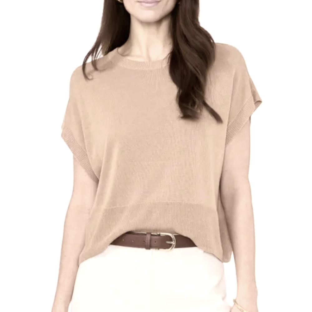 Tahari linen knit lightweight sweater size XL